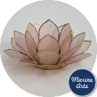 8571 - Capiz Lotus Flower - Light Pink 100mm